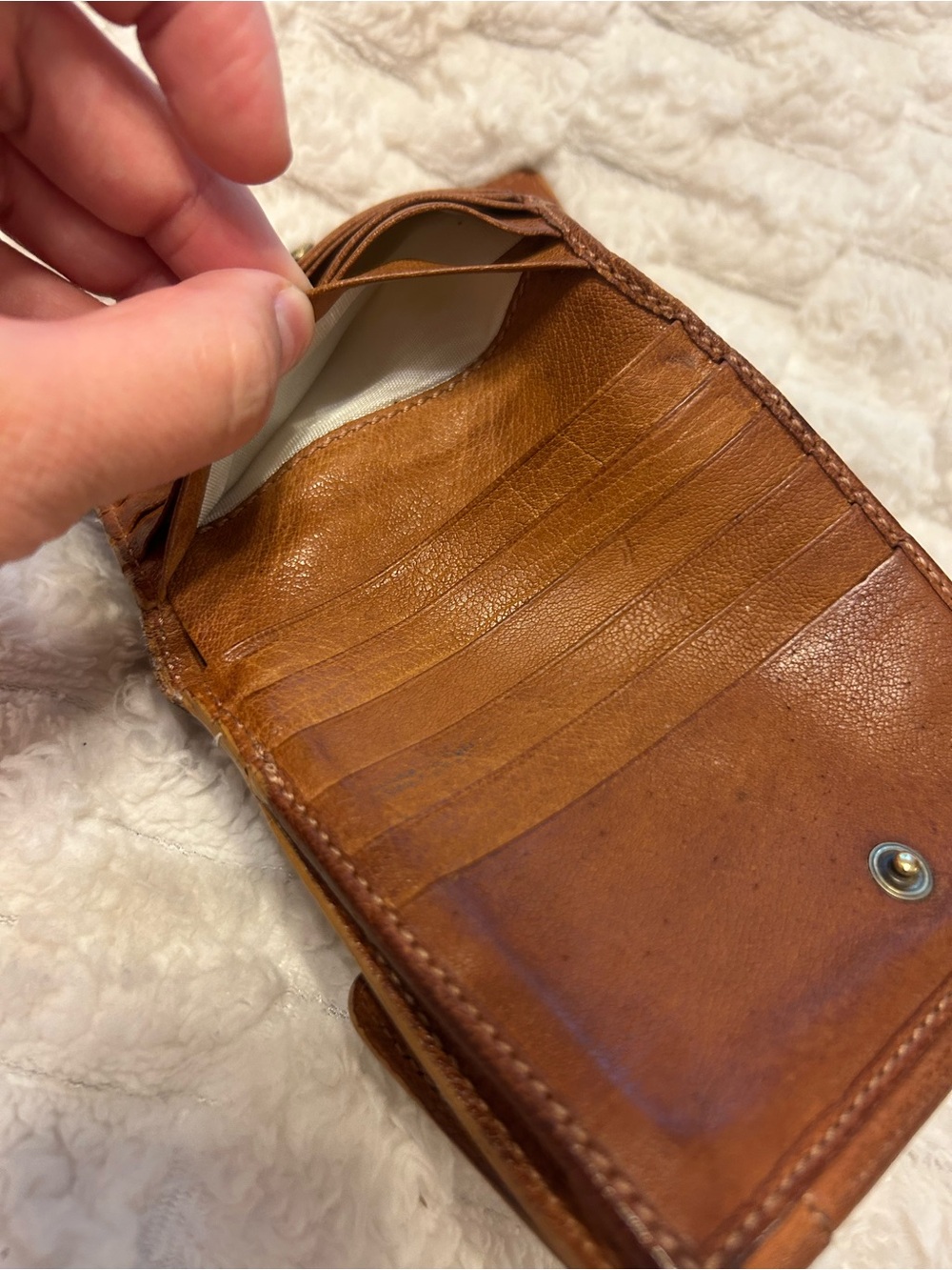 Chloe Paddington Vintage Studded Leather Bifold Wallet Cognac Brass with COA - Picture 13 of 16